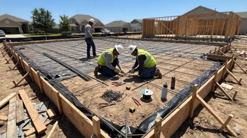 Concrete foundation construction by Goshen Solutions